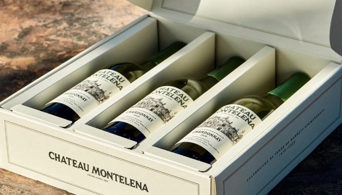 A package of Chardonnay delivered from Chateau Montelena