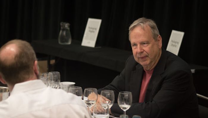 Image: Wine Director at Super Buy-Rite, New Jersey (left) and Tim Hanni MW (right) discussing the wines.