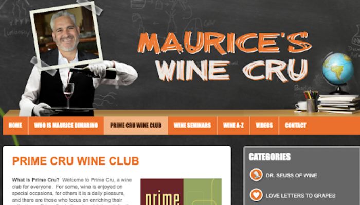 His wine club Prime Cru Wine Club that he started