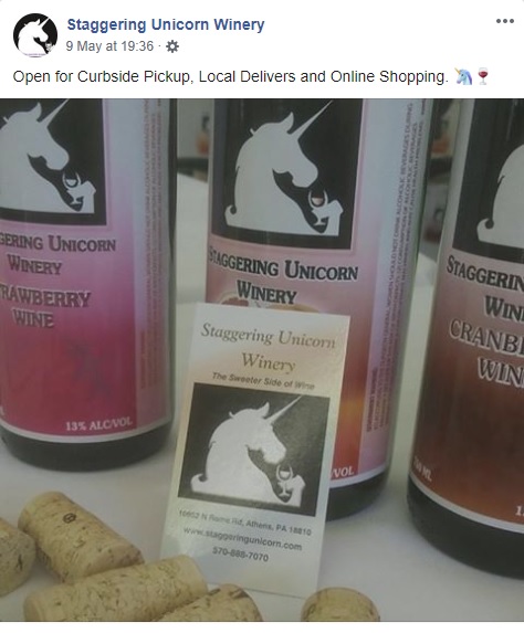 Staggering Unicorn Winery open for delivery