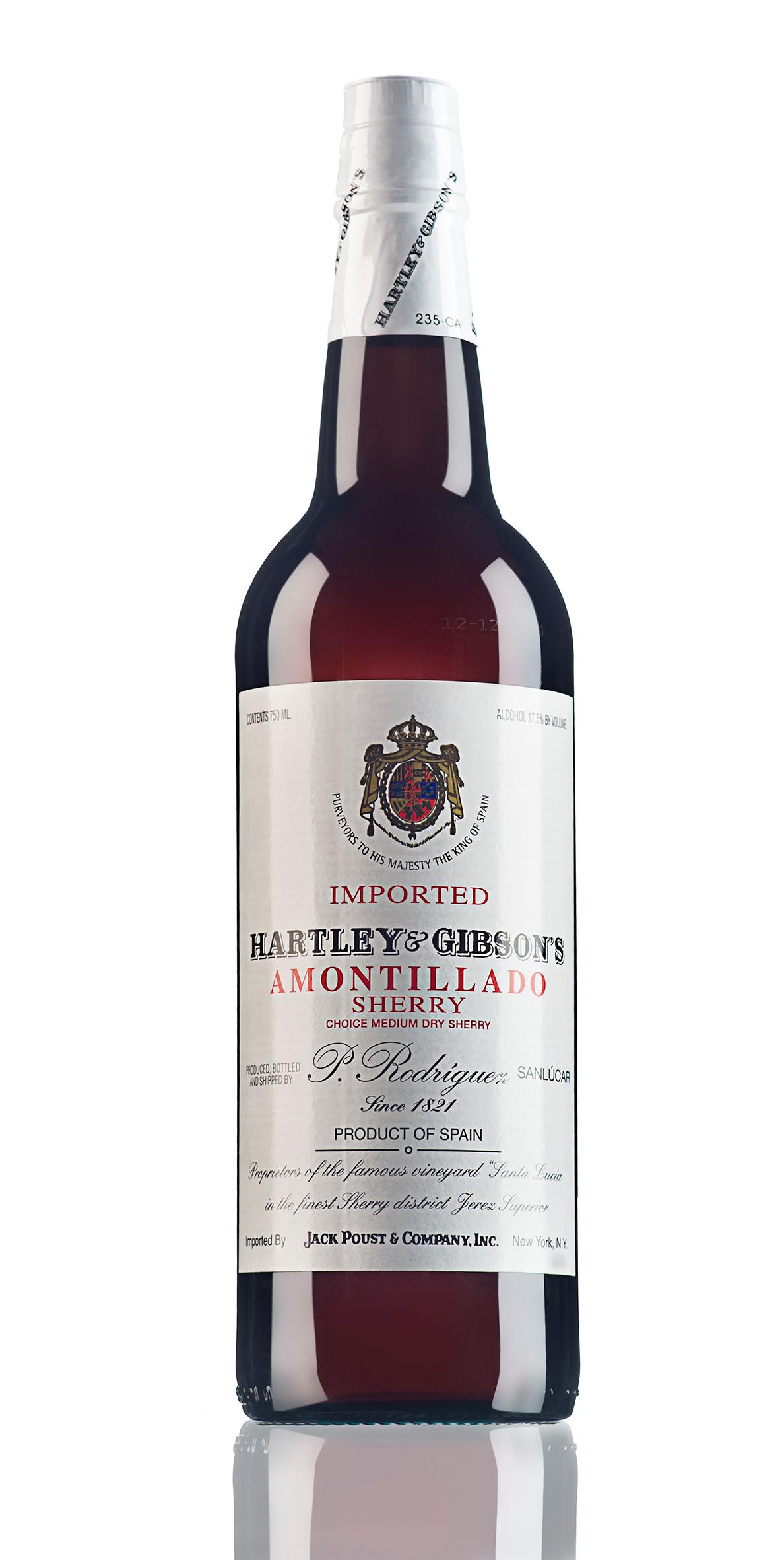 Hartley \u0026 Gibsons Amontillado Sherry from Spain - Winner of medal at the  USA Wine Ratings, image size:1188x2362