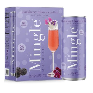 Logo for: Mingle Mocktails Blackberry Hibiscus Bellini