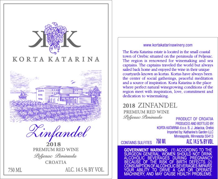 Photo for: Korta Katrina Zinfandel 
