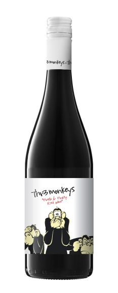 Photo for: Thr3 Monkeys Fresh & Fruity Red Wine