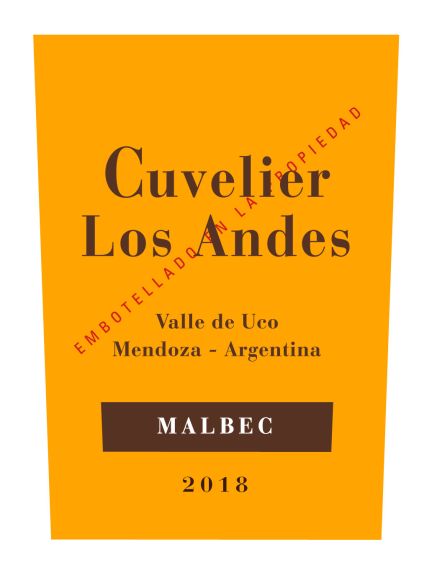 Photo for: Cuvelier Los Andes / Malbec