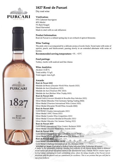 Photo for: Chateau Purcari (Cabernet Sauvignon - Rose)