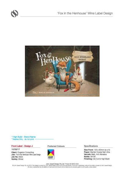 Photo for: Fox in the Hen House Sparkling Shiraz