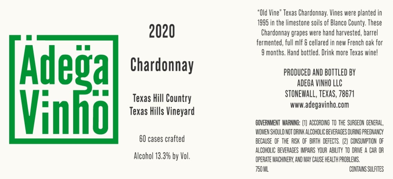 Photo for: Adega Vinho Chardonnay 2020